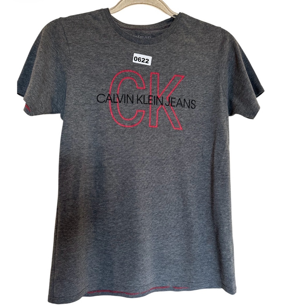 Calvin Klein Jeans logo-print crew neck cotton t-shirt Boys 10/12 short sleeves